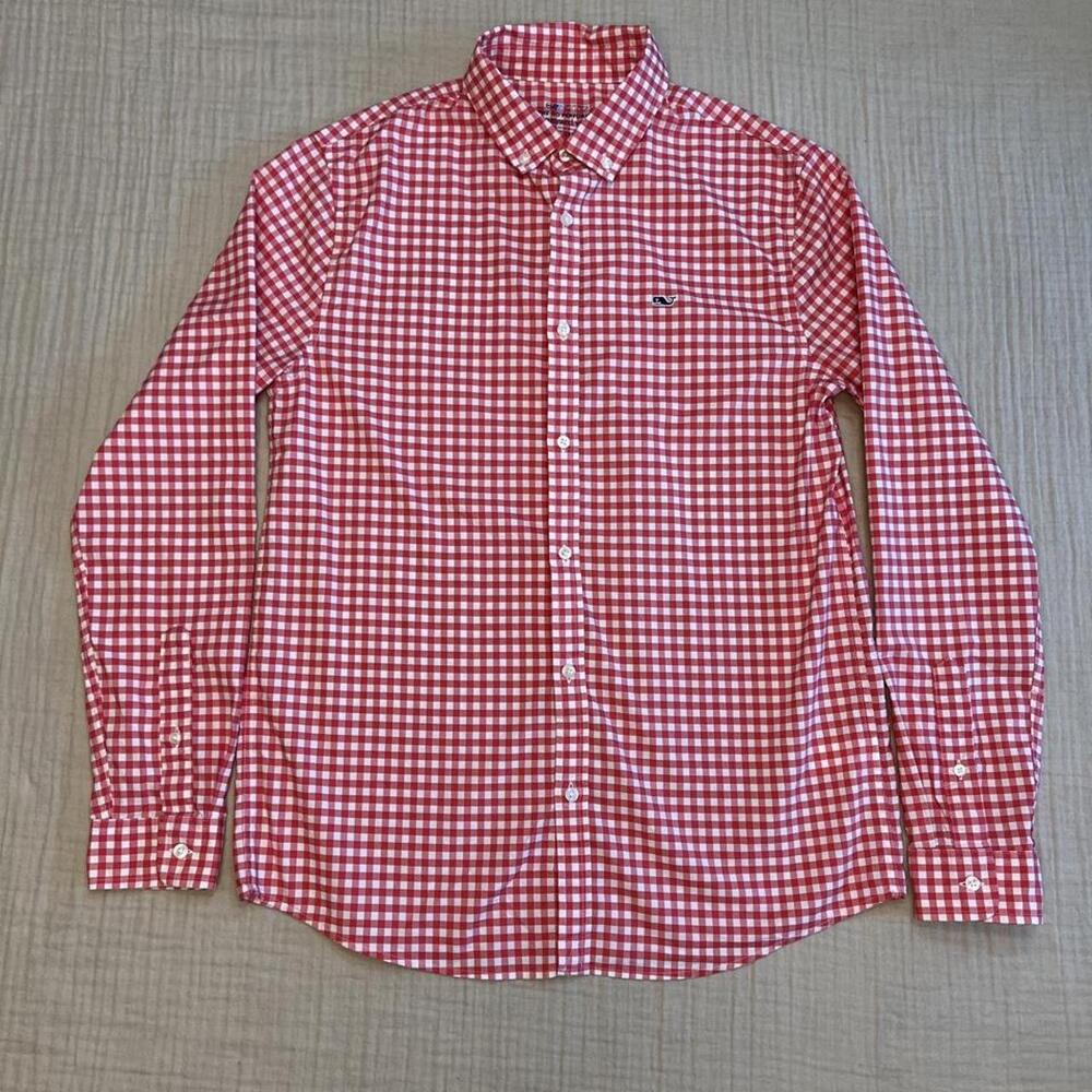 Vineyard Vines boys gingham button down shirt